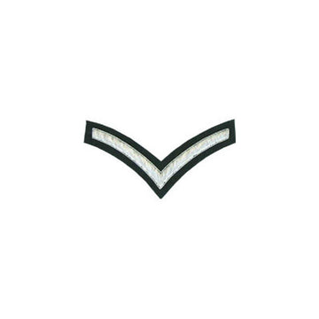 imperial-highland-supplies-1-stripe-chevron-badge-silver-bullion-on-green